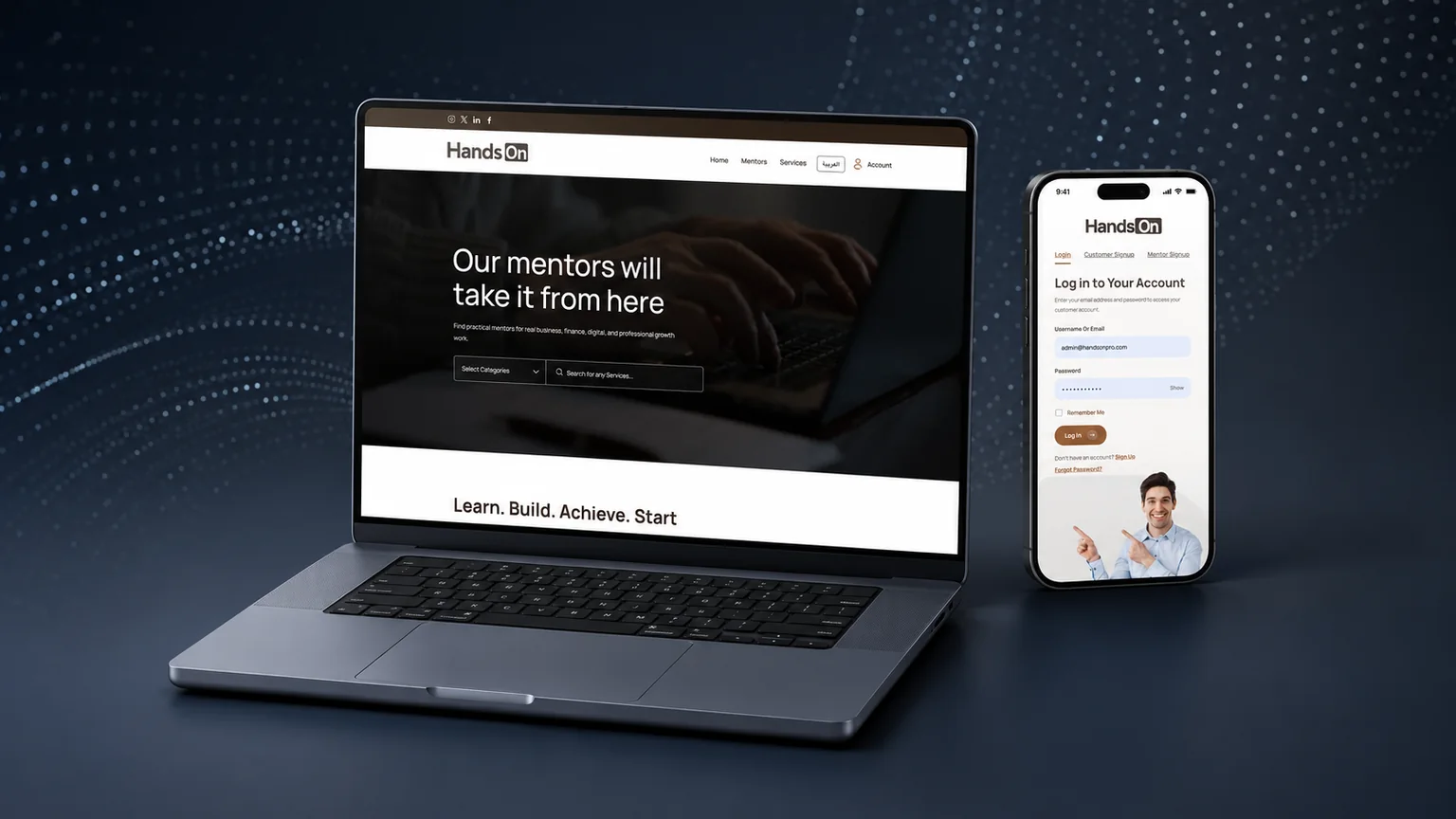 Handson services marketplace designed and developed by Virtuprose