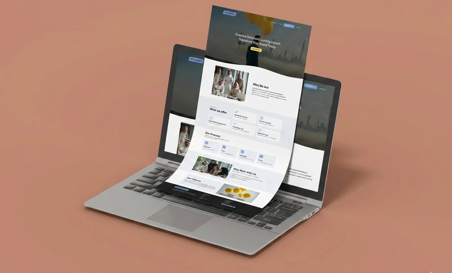 Influence Marketing Agency website designed and developed by Virtuprose
