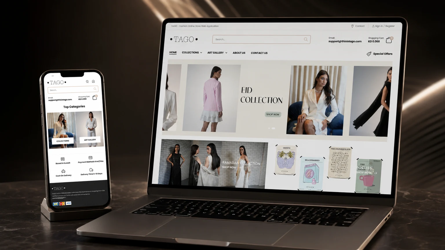 This Is Tago e-commerce website revamp and maintenance by Virtuprose